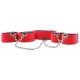 Reversible Collar with Wrist and Ankle Cuffs - Red 