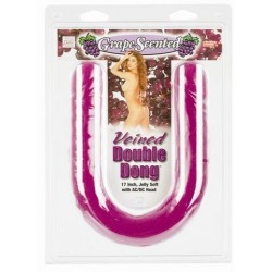 Veined Double Dong 17-inch - Grape 