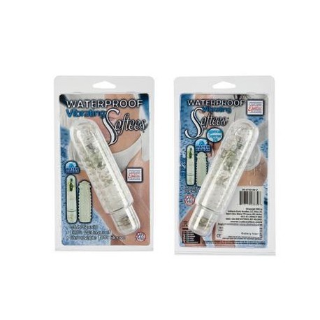 Waterproof Vibrating Softees Stimulator - Clear 