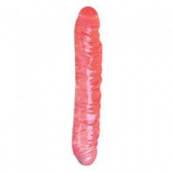 Translucence Veined Double Dong 12-inch - Red 