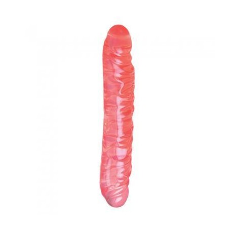 Translucence Veined Double Dong 12-inch - Red 