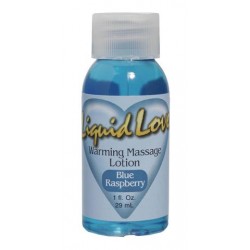 Liquid Love Warming Massage Lotion Blue Raspberry - 1 oz.