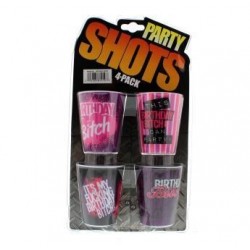 Party Shots - 4 Pack - Birthday Bitch 