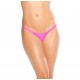 Wide Strap T-back Thong - Neon Pink - One Size 