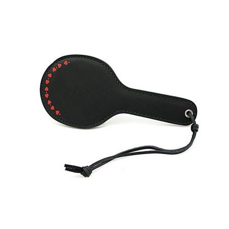 Small Pocket Paddle with Heart Inlay Black 