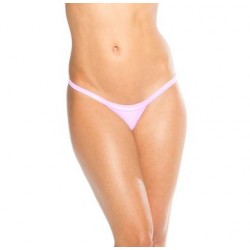 Wide Strap T-back Thong - Baby Pink - One Size 