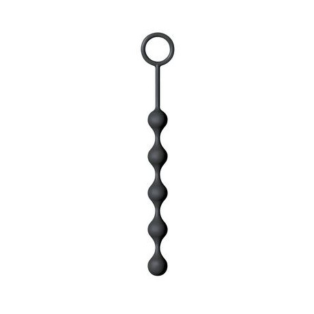 The 9's S - Drops Silicone Anal Beads - Black 