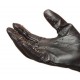 Leather Vampire Gloves With Prickly Metal Points - Medium